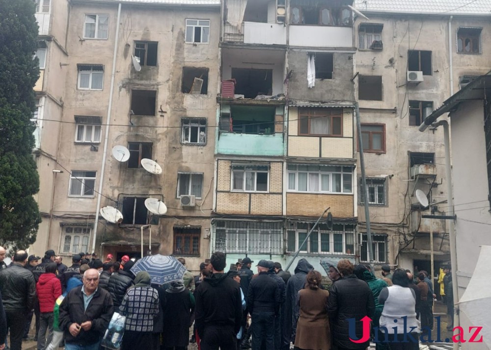 Gəncədə evdə partlayış -Ölənlər və xəsarət alanlar var (FOTO)